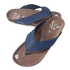 Denim Upper, Chocolate Suede Footbed – Arch Support Suede footbed flip flops