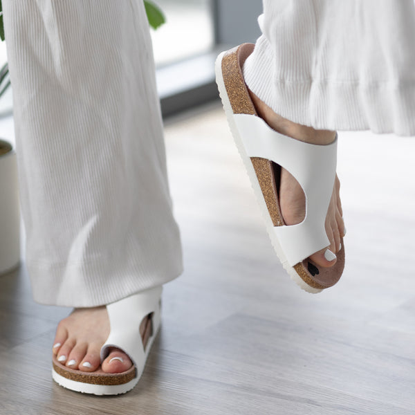White -Gypsy Footwear Melissa sandals White Leather popular weddings