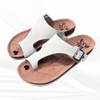 White -Gypsy Chic White Leather Sandals