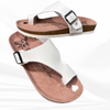 White -Chocolate Suede Soft Lightweight Sandal