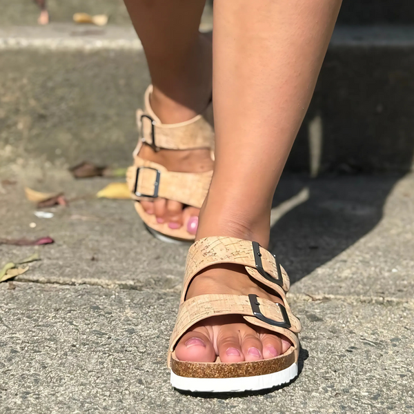 Cork - Chloe sandals featuring durable sole, heel support, and lightweight fit