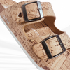Cork - close up detailed view of gypsy footwear chloe triple cork womens sandals