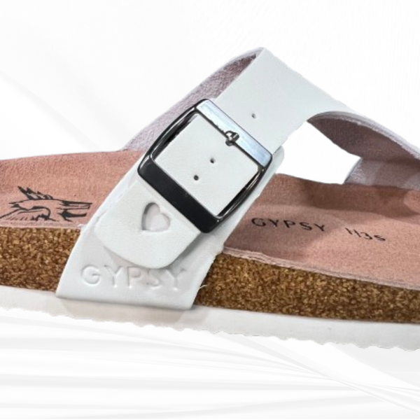 White -Gypsy Footwear Top Selling Leather Sandals