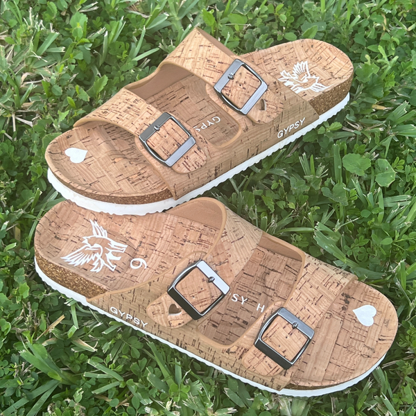 Cork - Gypsy Footwear Cork Sandals two buckle gorgeous comfortable cork footbed