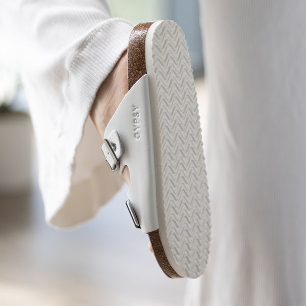 White - great traction sole comfort sandal