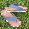 Denim- Cork Cushion Flip-Flops side view