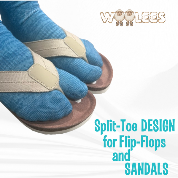 Close-up of breathable wool blend socks from Woolees Can’t Decide bundle