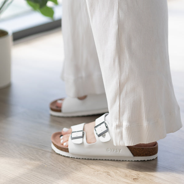 White - beautiful, chocolate suede and white leather for weddings and festivals