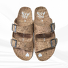 Top View Chloe Sandals Boho Chic Cork Cushion two buckle