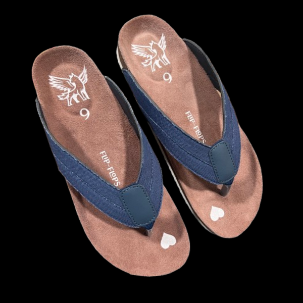 Gypsy Flip-Flops FF1- Denim/Chocolate Suede