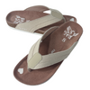 The Jessica Flip-Flops - Canvas and Chocolate Suede